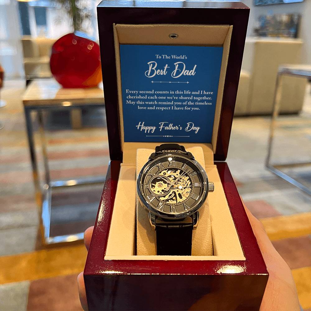 To The World's Best Dad Openwork Warch