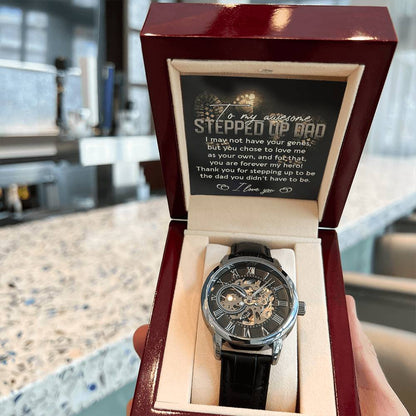 To My Awesome Stepped up dad, Openwork Watch