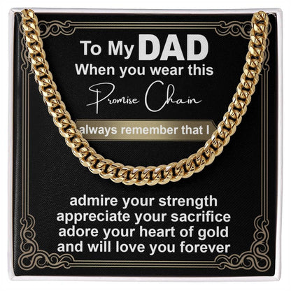 Dad Promise Cuban Link Chain