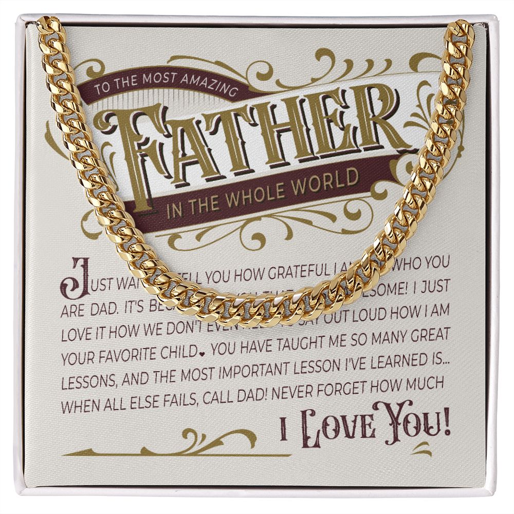 THe Most Amazing Father | Cuban Link Chain