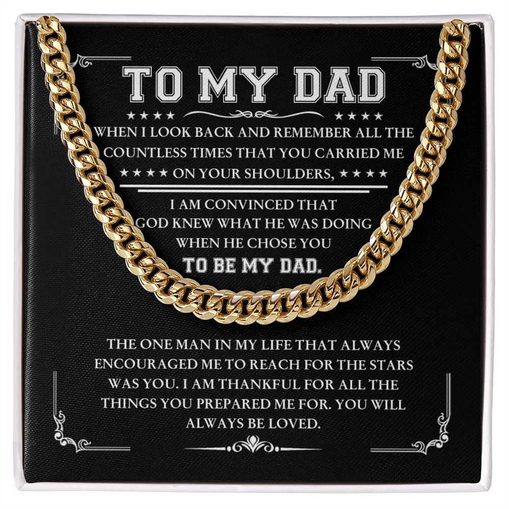 To My Dad - Thankful for all | Cuban Link Chain
