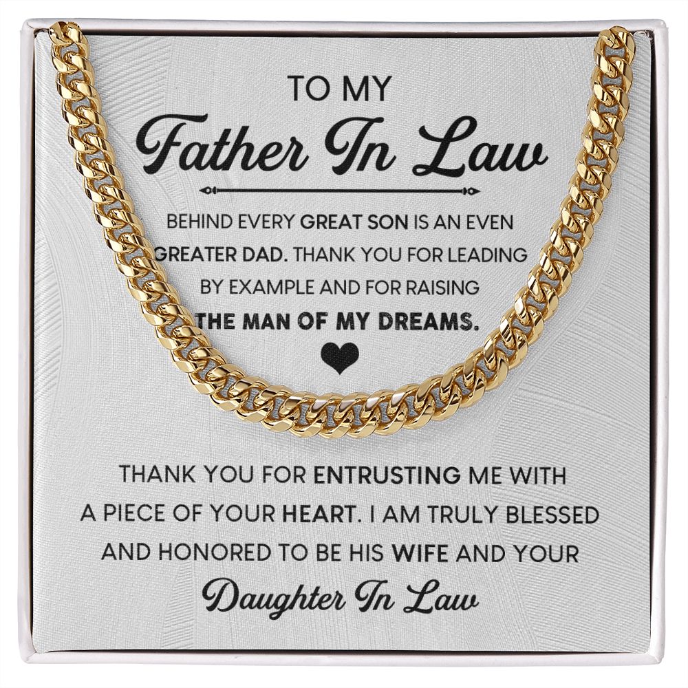 Father In Law - Thank you | Cuban Link Chain