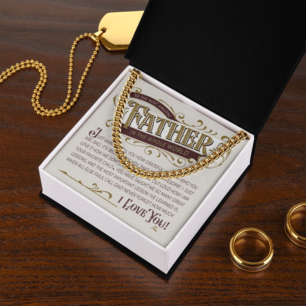 THe Most Amazing Father | Cuban Link Chain