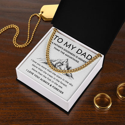 To My Dad - Higher Than the Mountains | Cuban Link Chain