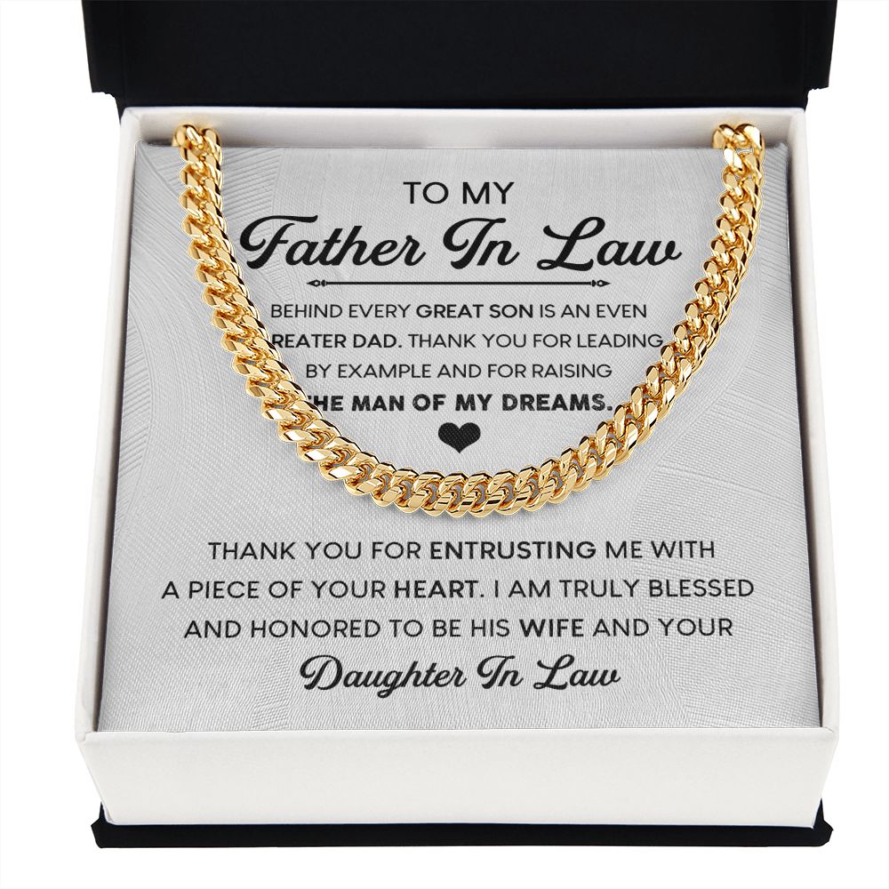 Father In Law - Thank you | Cuban Link Chain