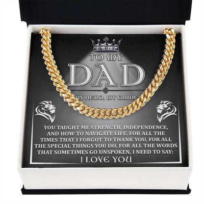 Dad, My Hero, My Guide: Cuban Link Chain