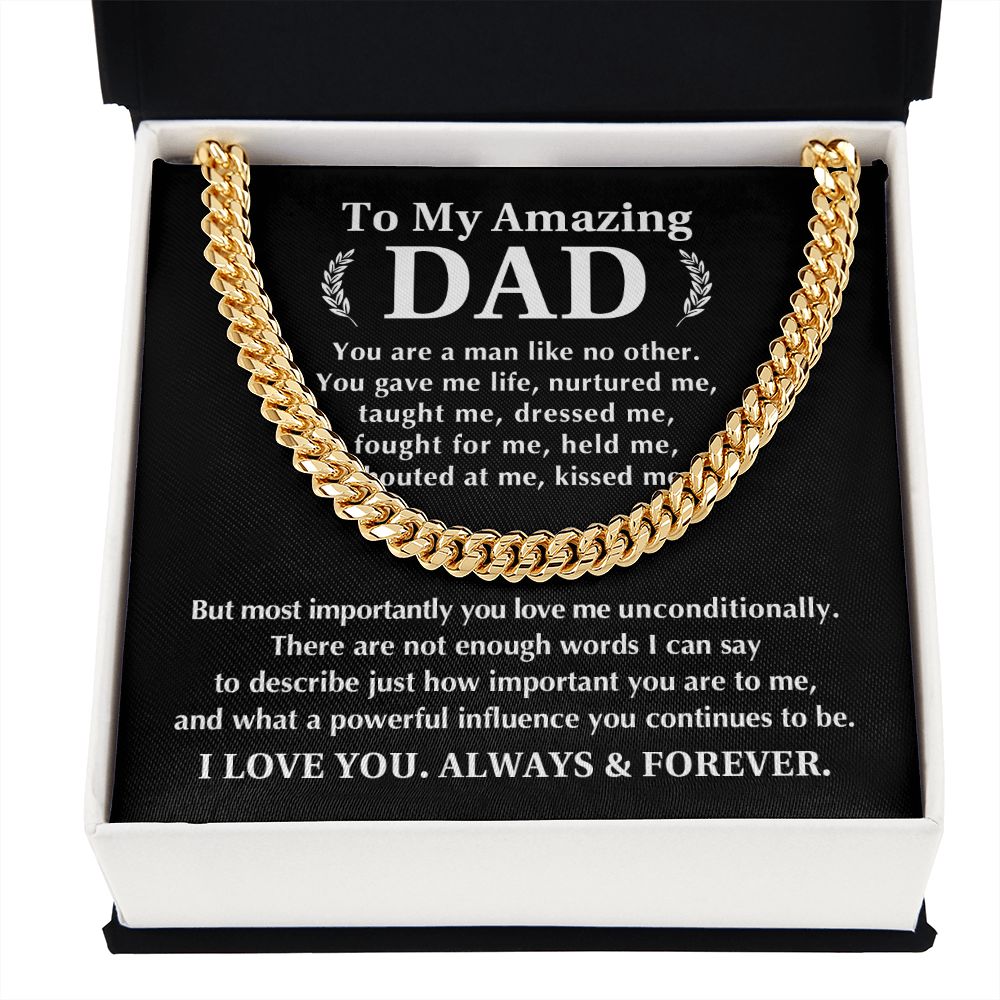 To My Amazing Dad | Cuban Link Chain