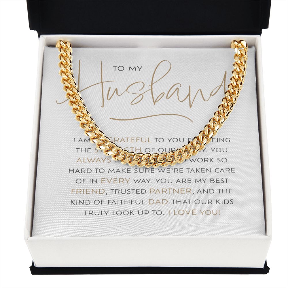 To My Husband, So Grateful | Cuban Link Chain