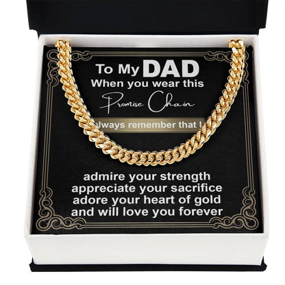 Dad Promise Cuban Link Chain