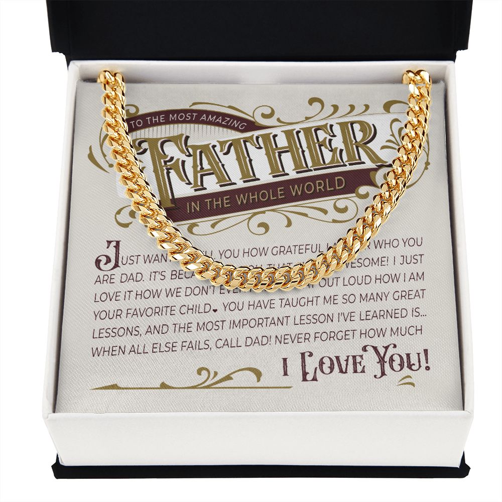 THe Most Amazing Father | Cuban Link Chain