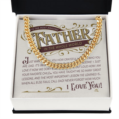 THe Most Amazing Father | Cuban Link Chain