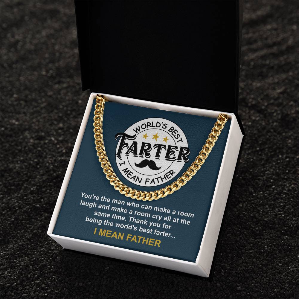 World's Best Farter Cuban Link Chain