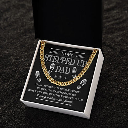 To My Stepped Up Dad | Cuban Link Chain