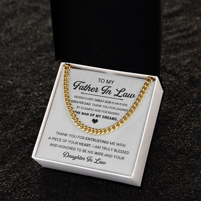 Father In Law - Thank you | Cuban Link Chain