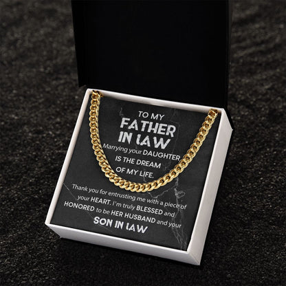 To My Father In Law - Truly Blessed | Cuban Link Chain