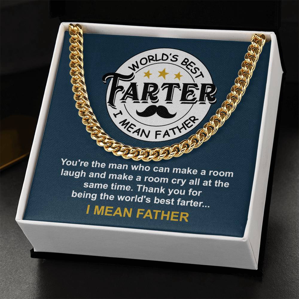 World's Best Farter Cuban Link Chain