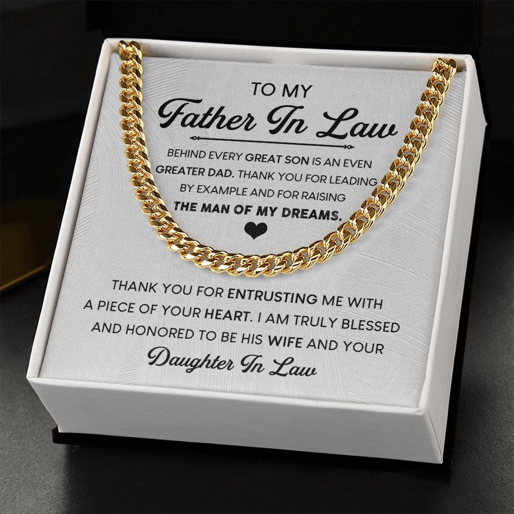 Father In Law - Thank you | Cuban Link Chain