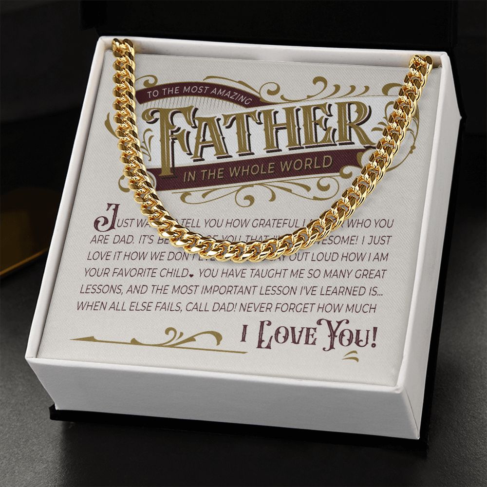 THe Most Amazing Father | Cuban Link Chain