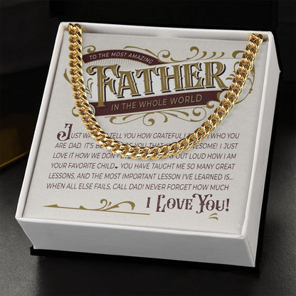 THe Most Amazing Father | Cuban Link Chain