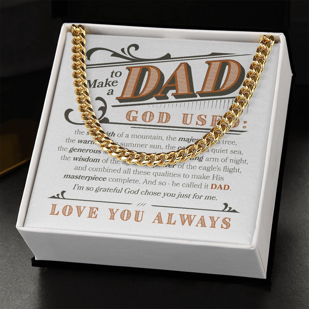 Love you Always Dad | Cuban Link Chain