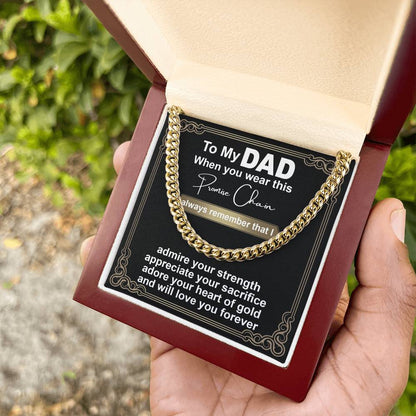 Dad Promise Cuban Link Chain