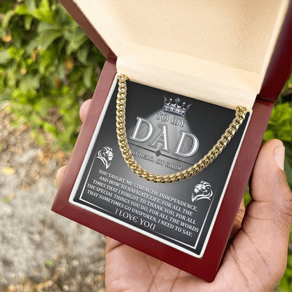 Dad, My Hero, My Guide: Cuban Link Chain