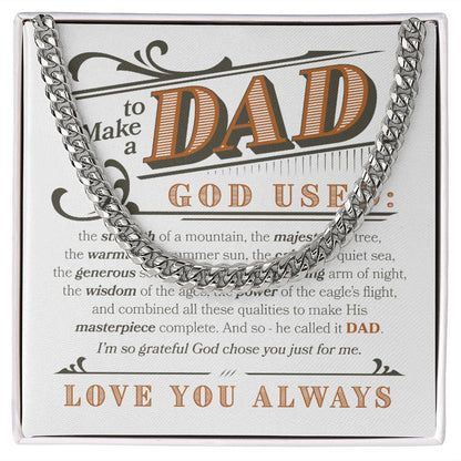 Love you Always Dad | Cuban Link Chain