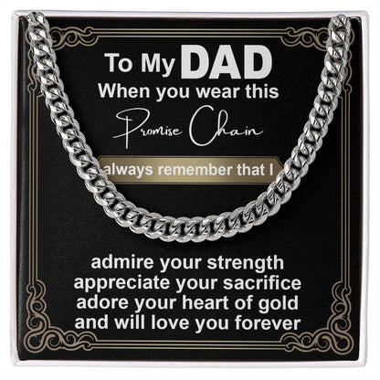 Dad Promise Cuban Link Chain