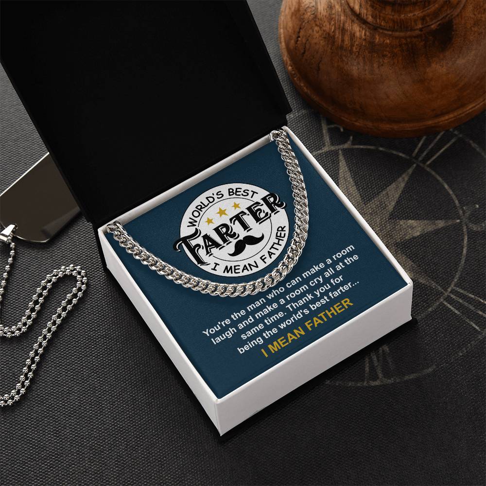 World's Best Farter Cuban Link Chain