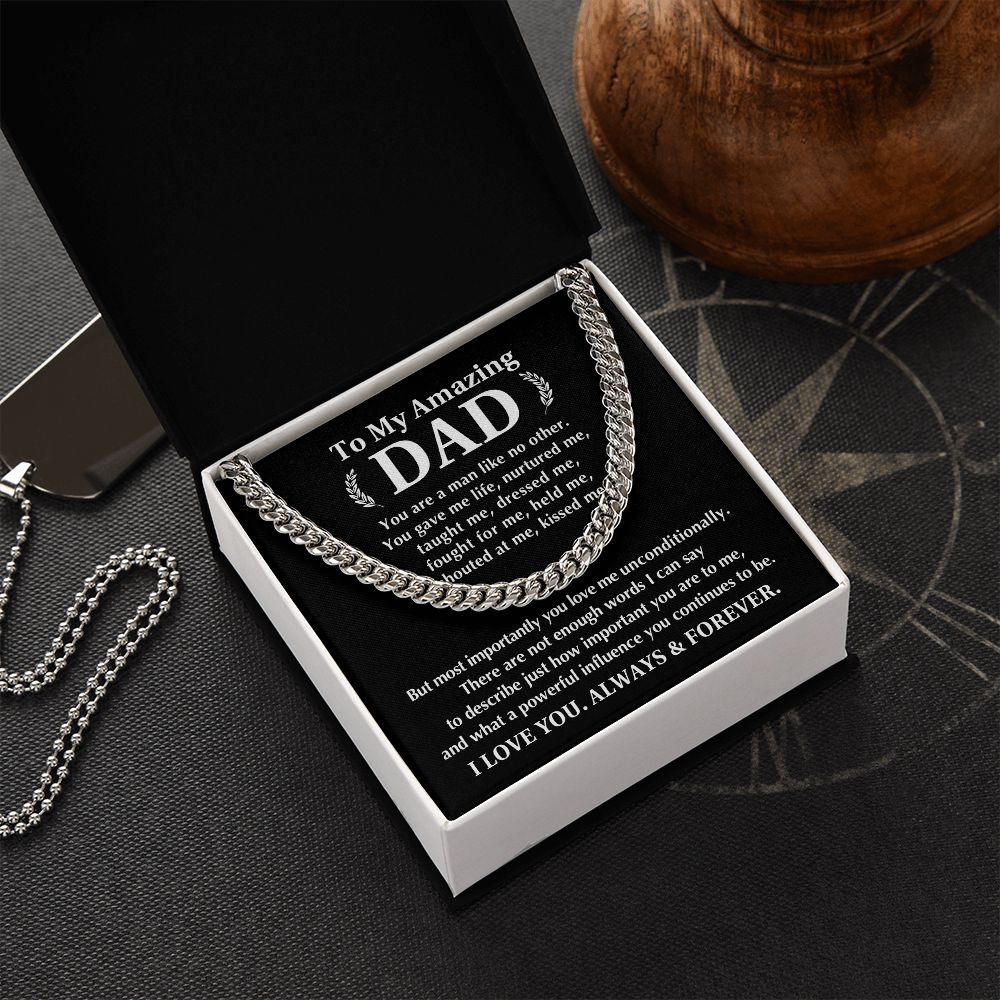 To My Amazing Dad | Cuban Link Chain