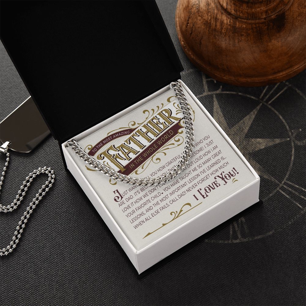 THe Most Amazing Father | Cuban Link Chain