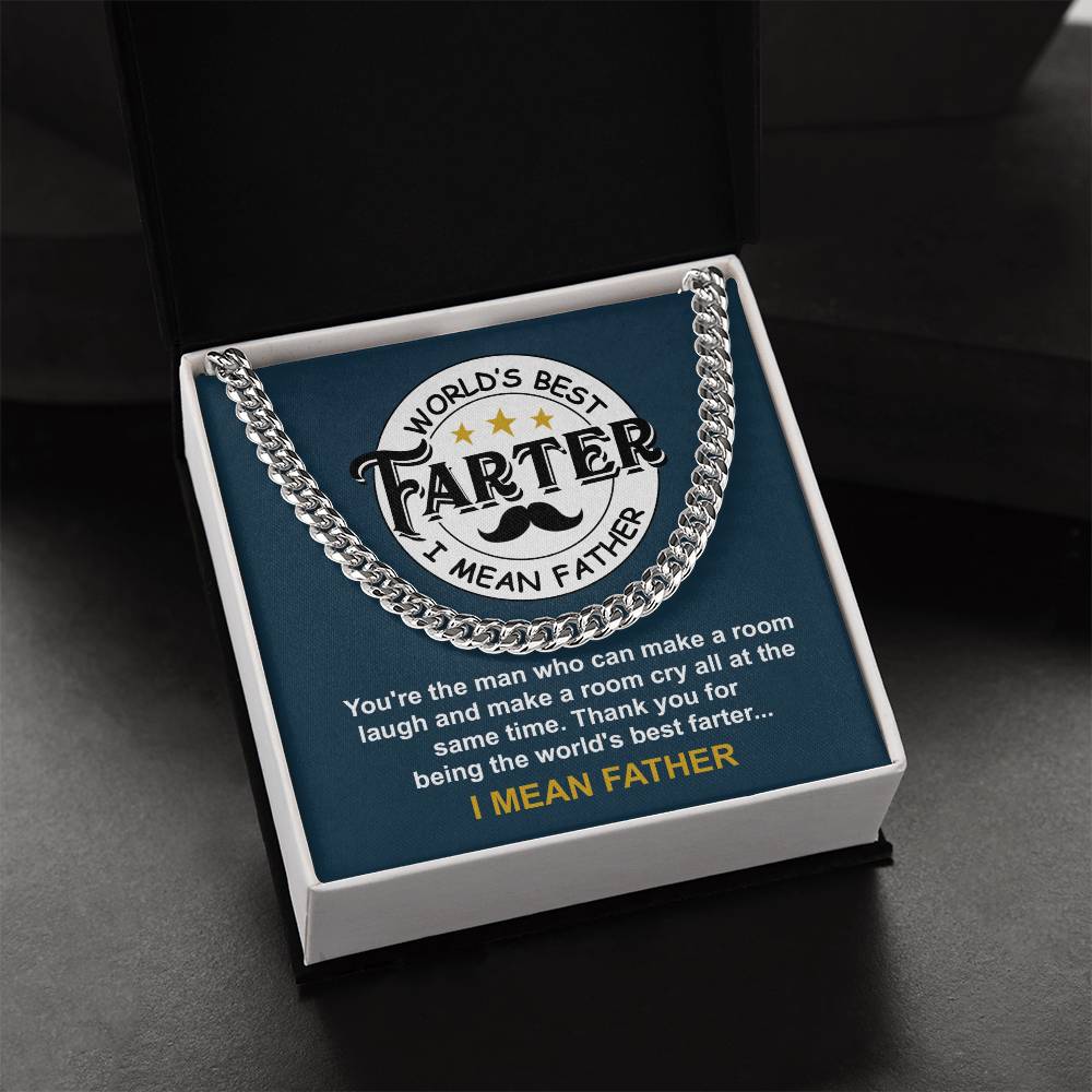 World's Best Farter Cuban Link Chain