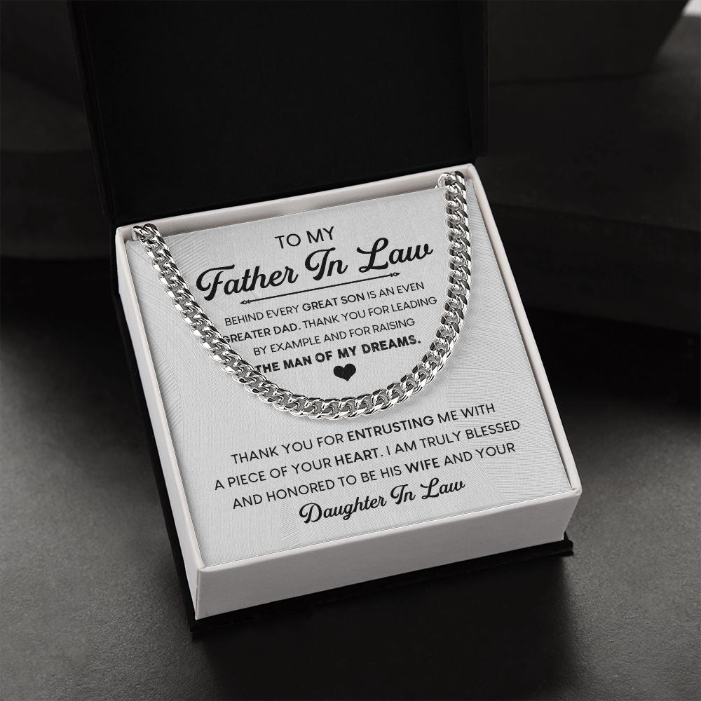 Father In Law - Thank you | Cuban Link Chain