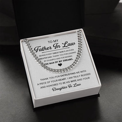Father In Law - Thank you | Cuban Link Chain