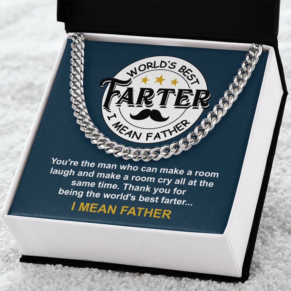 World's Best Farter Cuban Link Chain