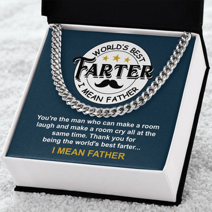 World's Best Farter Cuban Link Chain