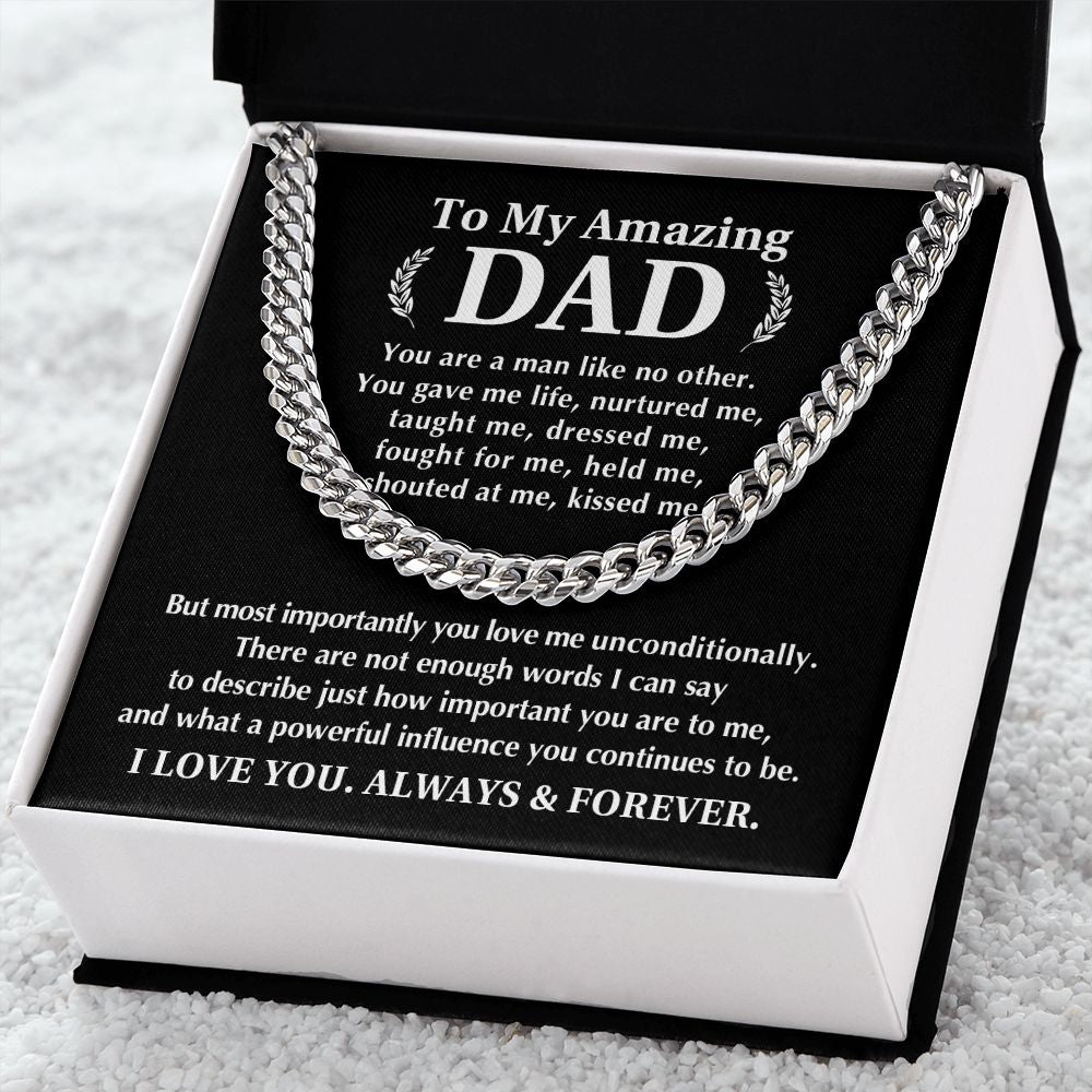 To My Amazing Dad | Cuban Link Chain