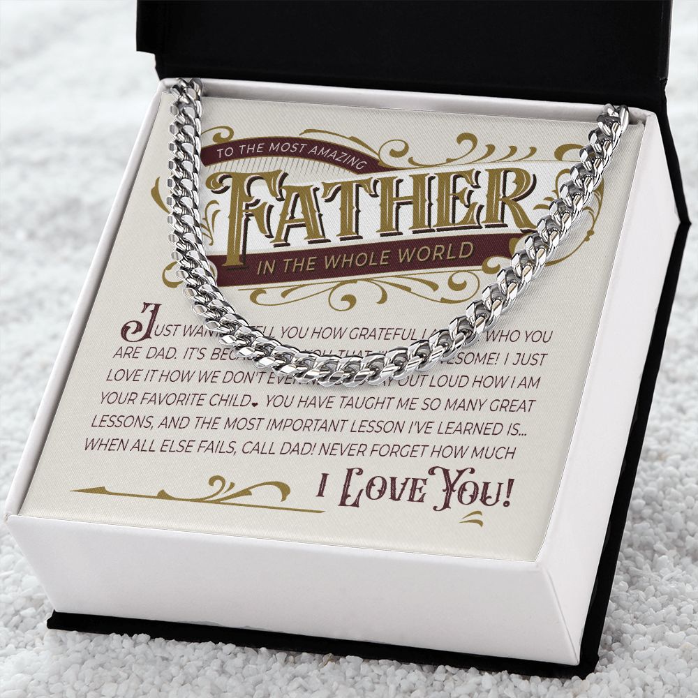 THe Most Amazing Father | Cuban Link Chain