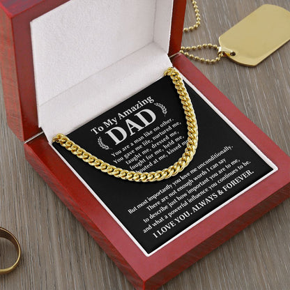 To My Amazing Dad | Cuban Link Chain