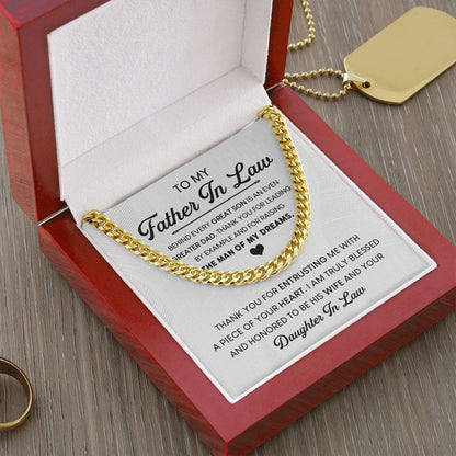Father In Law - Thank you | Cuban Link Chain