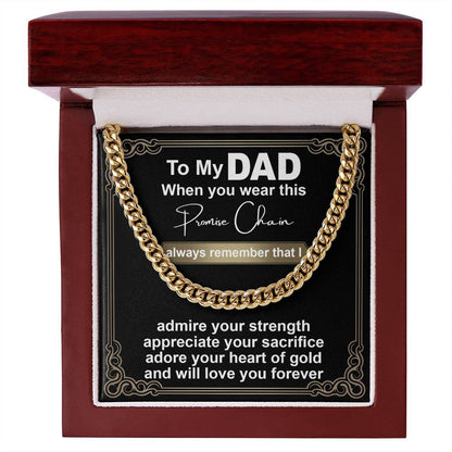 Dad Promise Cuban Link Chain