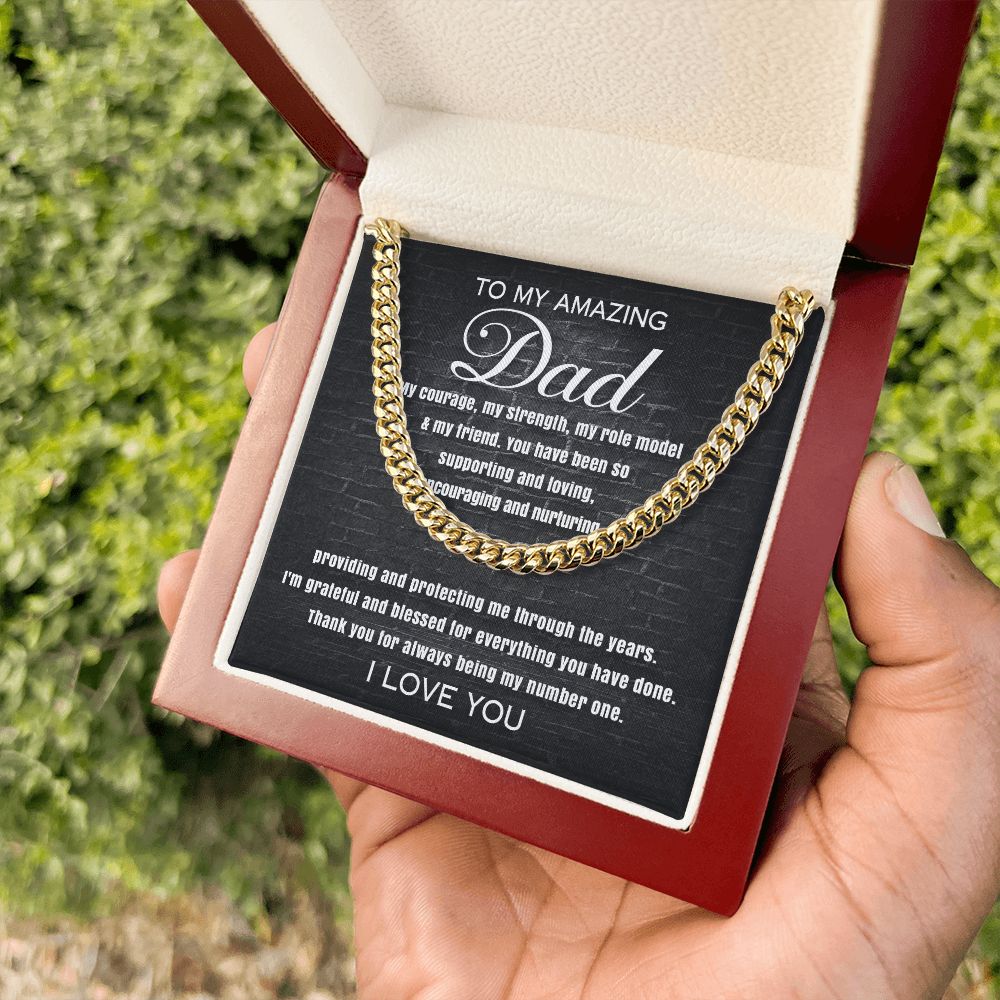 To My Amazing Dad - Grateful for Everything | Cuban Link Chain