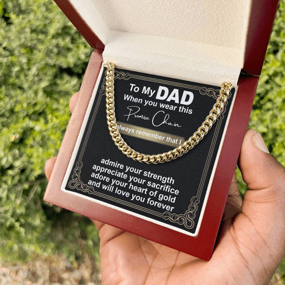 Dad Promise Cuban Link Chain