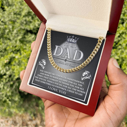 Dad, My Hero, My Guide: Cuban Link Chain
