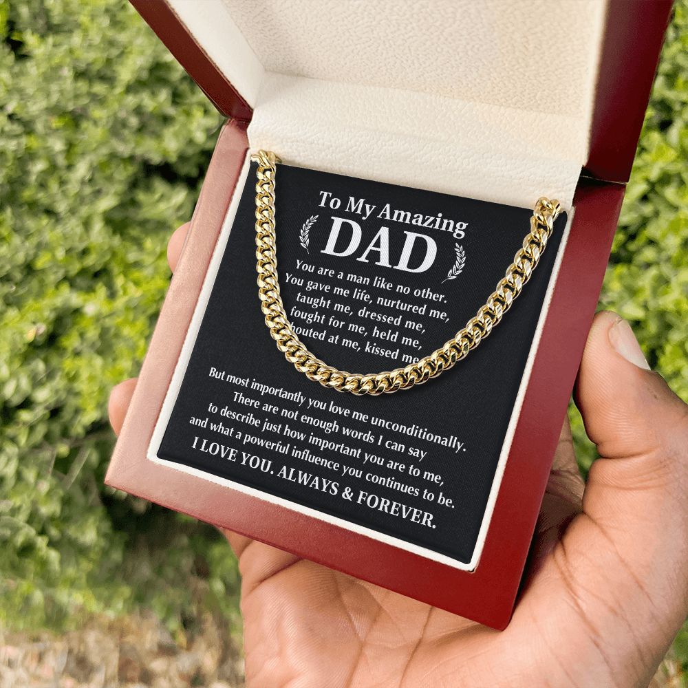 To My Amazing Dad | Cuban Link Chain