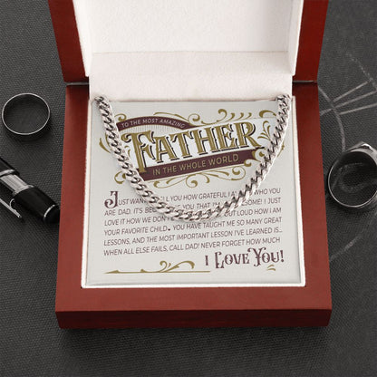 THe Most Amazing Father | Cuban Link Chain