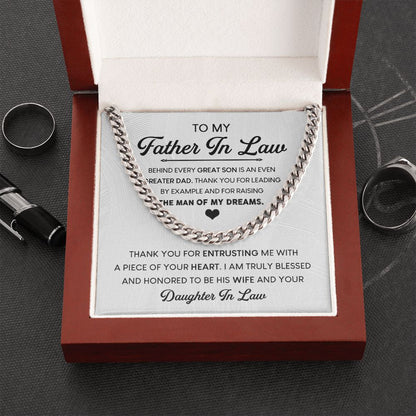 Father In Law - Thank you | Cuban Link Chain