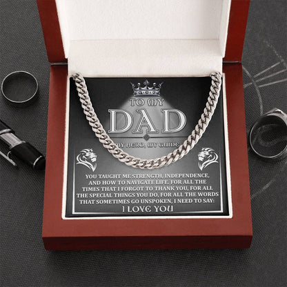 Dad, My Hero, My Guide: Cuban Link Chain