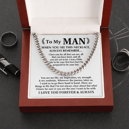 To My Man - Always Remember | Cuban Link Chain