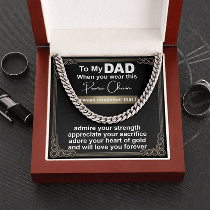 Dad Promise Cuban Link Chain